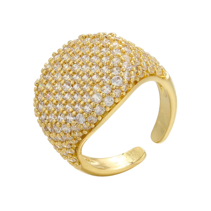 Candy Crystal Ring – 18K Gold CZ Zircon Open Ring