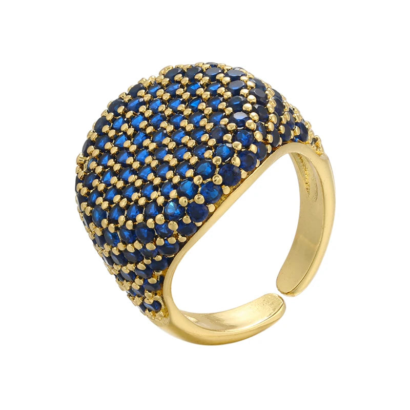 Candy Crystal Ring – 18K Gold CZ Zircon Open Ring