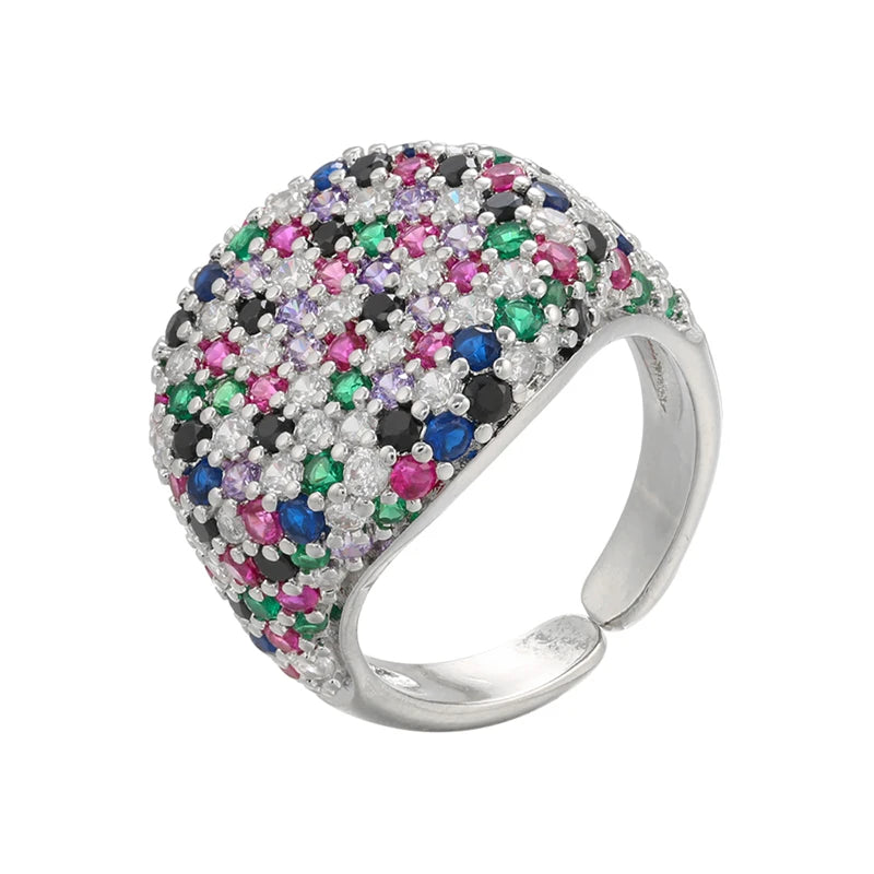 Candy Crystal Ring – 18K Gold CZ Zircon Open Ring