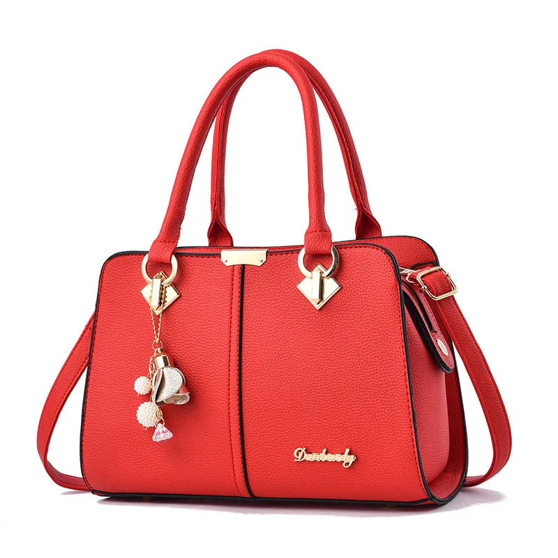 Luxury Leather Tote Handbag for Women – Designer Shoulder Crossbody Bag