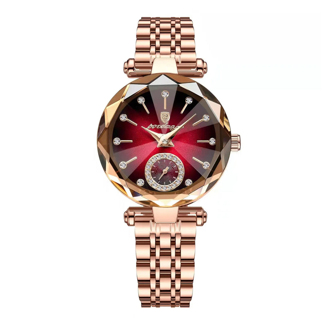 POEDAGAR Diamond – Luxury Round Dial Women’s Watch