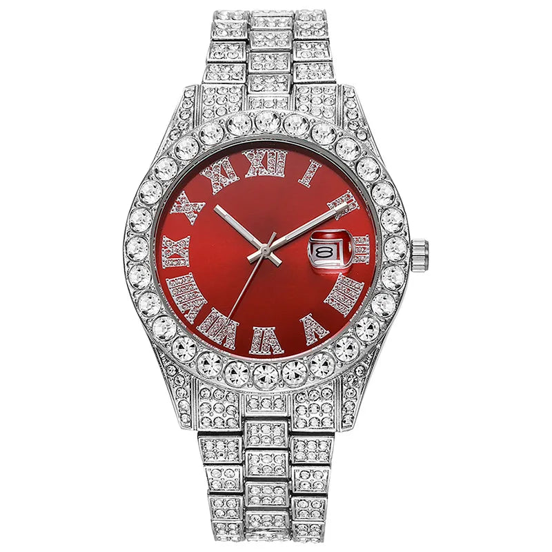 Hip-Hop King – Full Diamond Gold Men’s Statement Watch