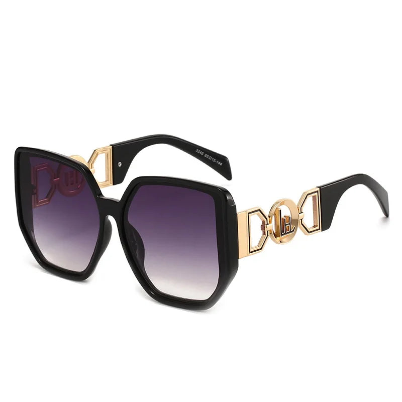 Hollow Square – Oversized UV400 Unisex Sunglasses