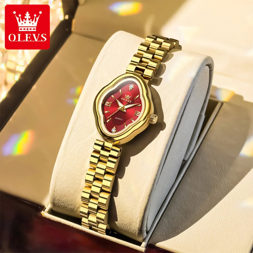 OLEVS Oval Retro – Luminous Roman Numeral Women’s Watch