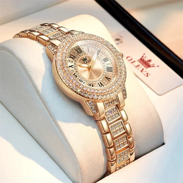OLEVS Roman – Elegant Stainless Steel Women’s Watch