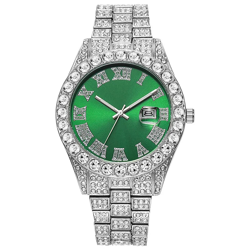Hip-Hop King – Full Diamond Gold Men’s Statement Watch