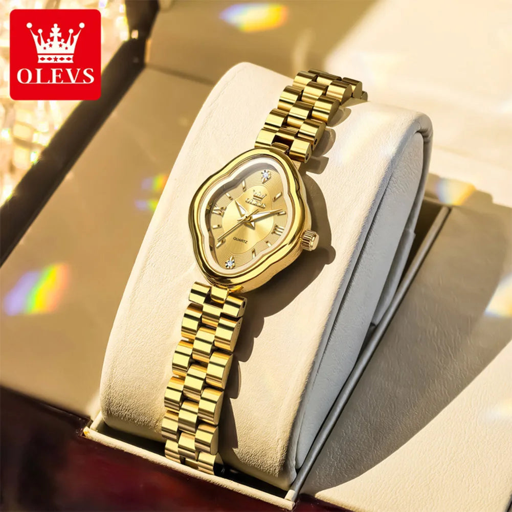 OLEVS Oval Retro – Luminous Roman Numeral Women’s Watch