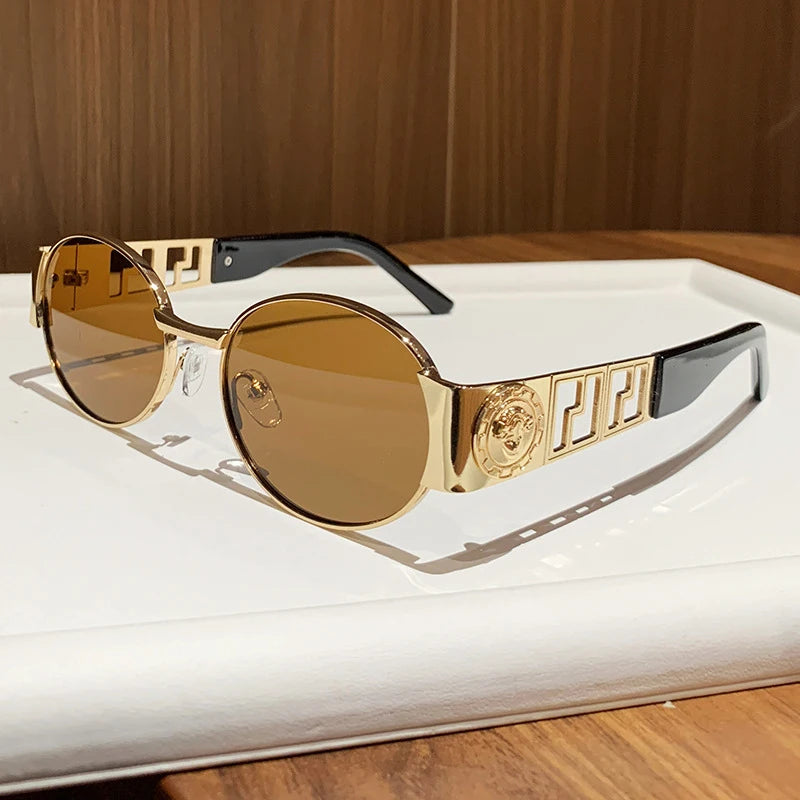Oval Vintage – Metal Frame Unisex Sunglasses, 7 Colors