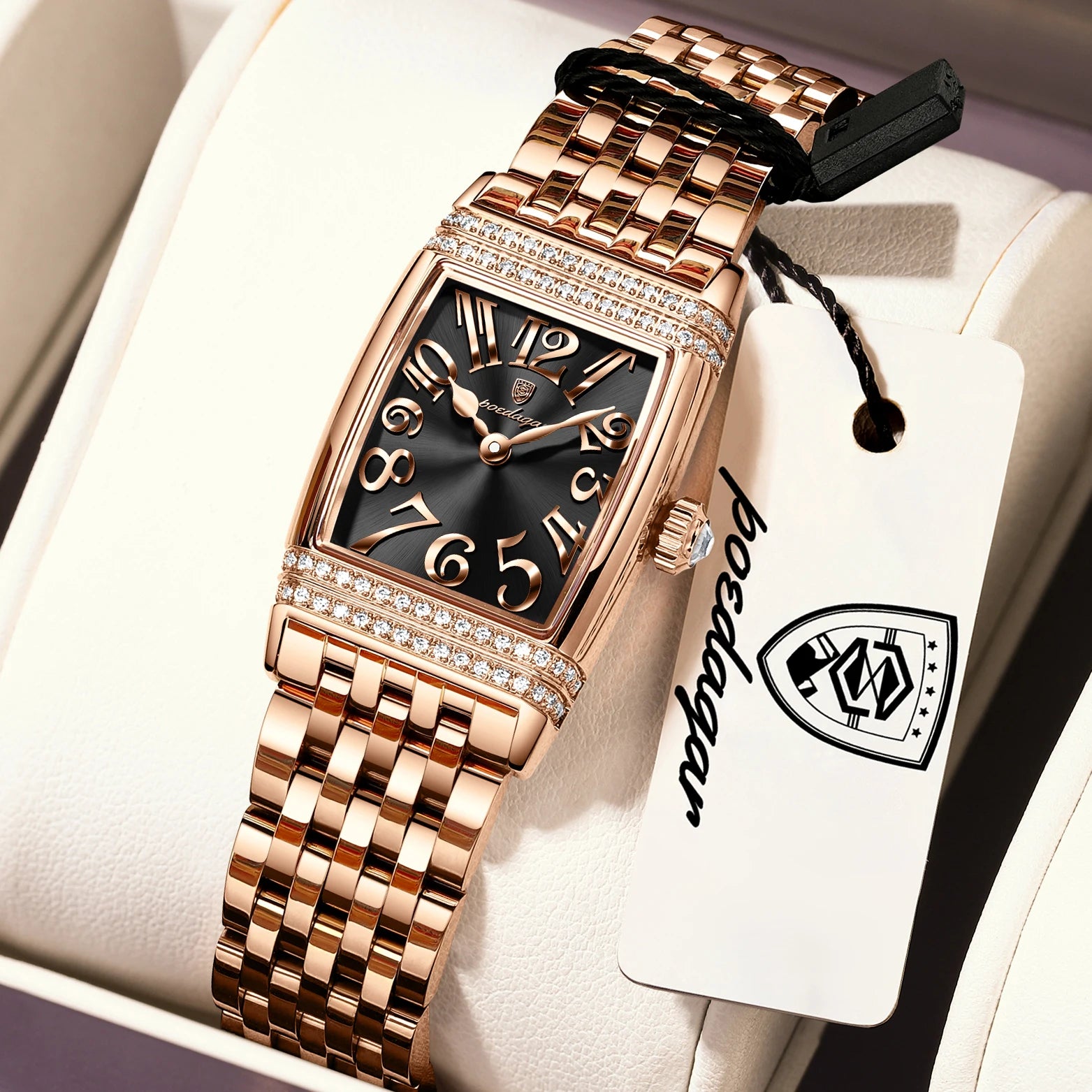 POEDAGAR Tonneau – Elegant Waterproof Ladies Watch