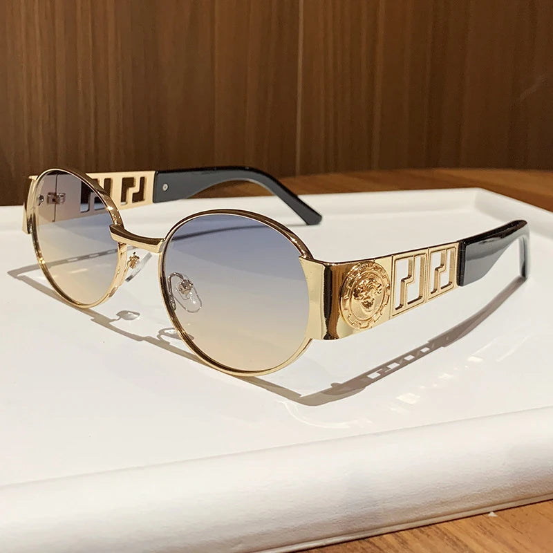 Oval Vintage – Metal Frame Unisex Sunglasses, 7 Colors