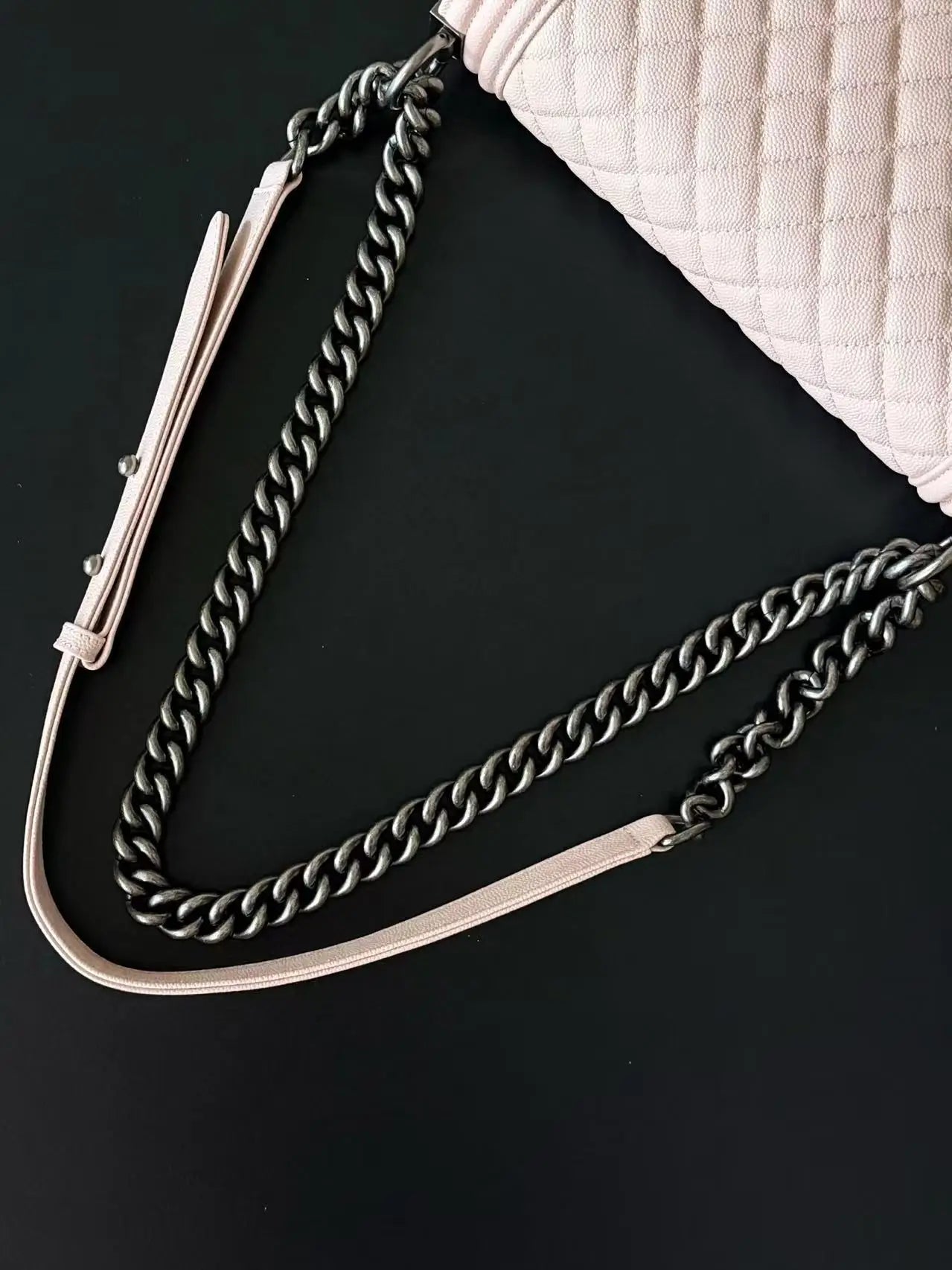 Classic Caviar Leather Women's Shoulder Bag – Genuine Crossbody Handbag