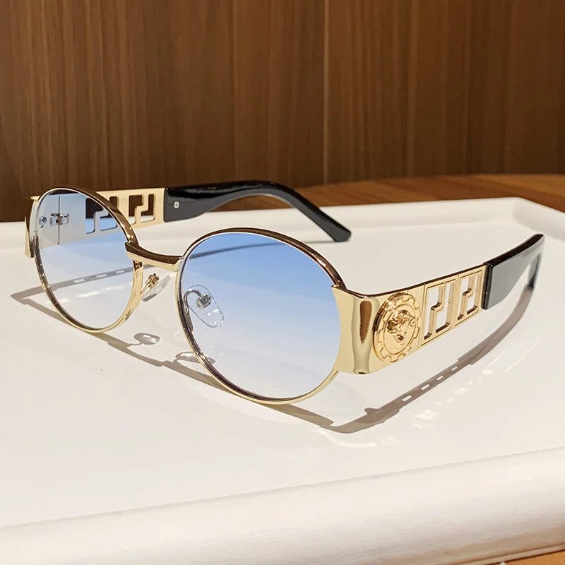 Oval Vintage – Metal Frame Unisex Sunglasses, 7 Colors