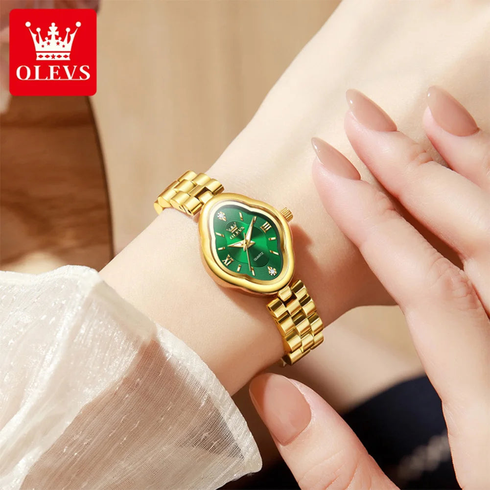 OLEVS Oval Retro – Luminous Roman Numeral Women’s Watch