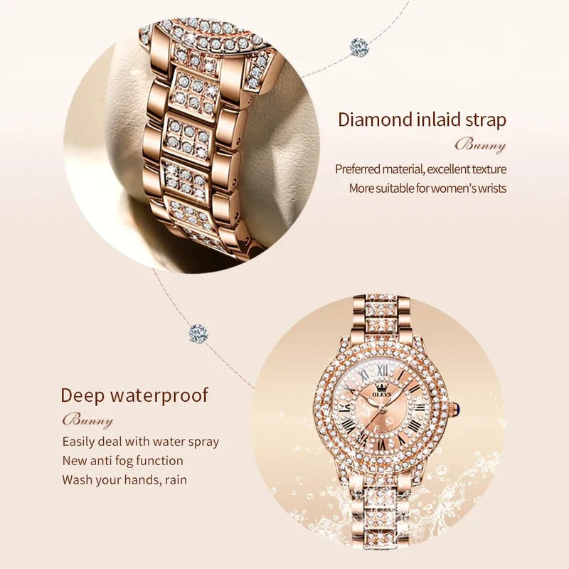 OLEVS Roman – Elegant Stainless Steel Women’s Watch