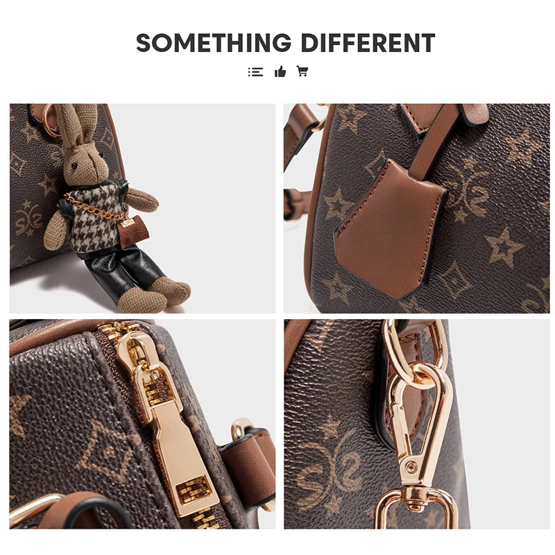 FOXER Vintage Pillow Shoulder Bag for Women – Large Fashion Crossbody Handbag