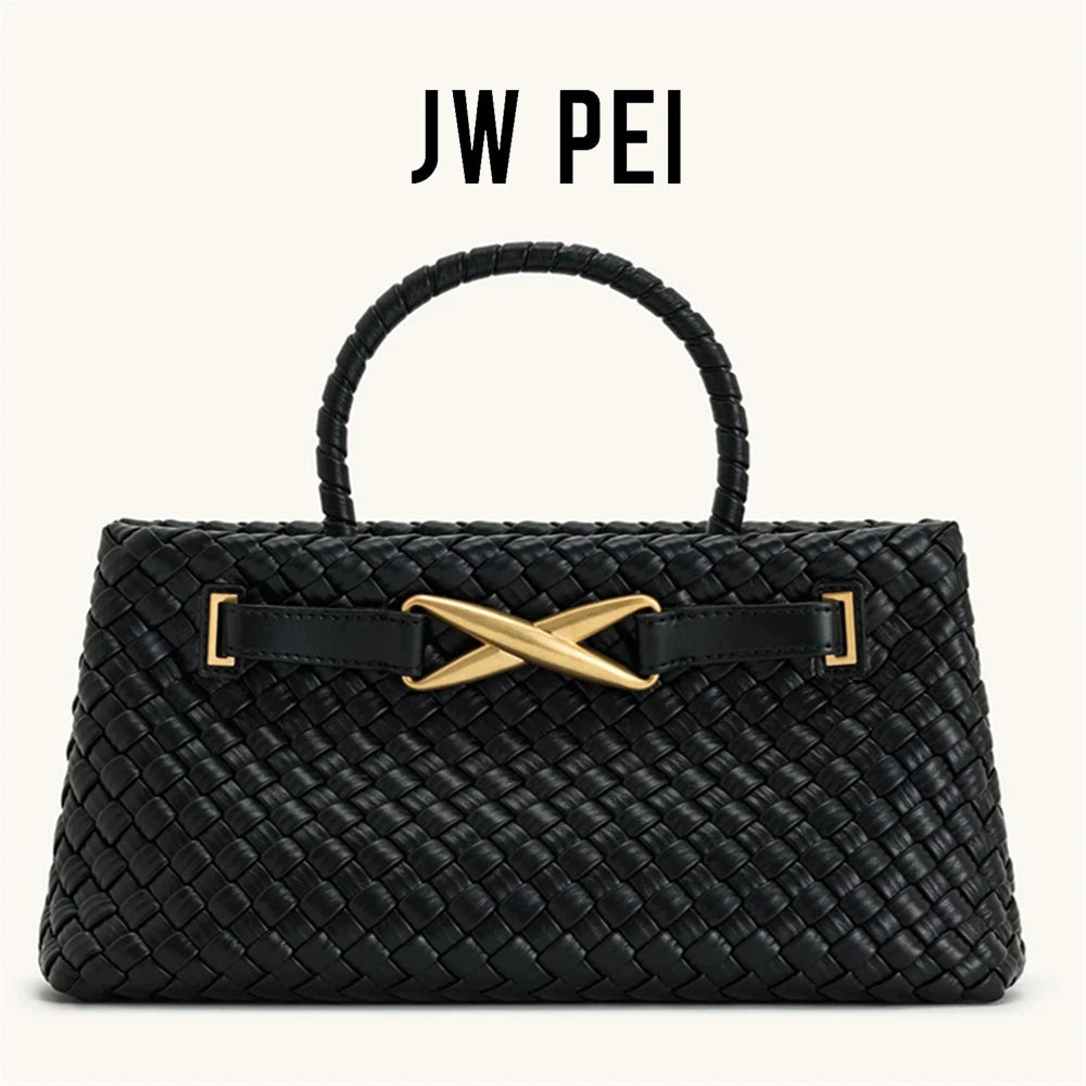 JW PEI French Style Large Tote Bag for Women – PU Leather Commuter Handbag