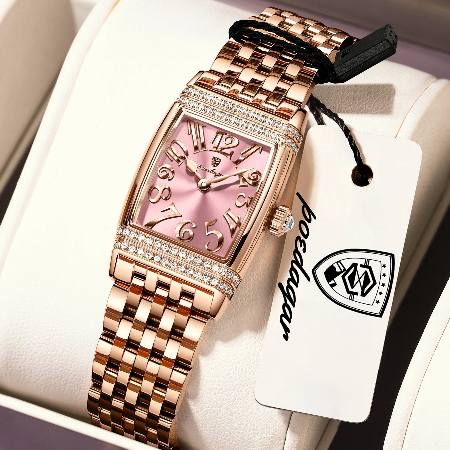 POEDAGAR Tonneau – Elegant Waterproof Ladies Watch