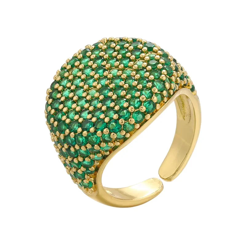 Candy Crystal Ring – 18K Gold CZ Zircon Open Ring
