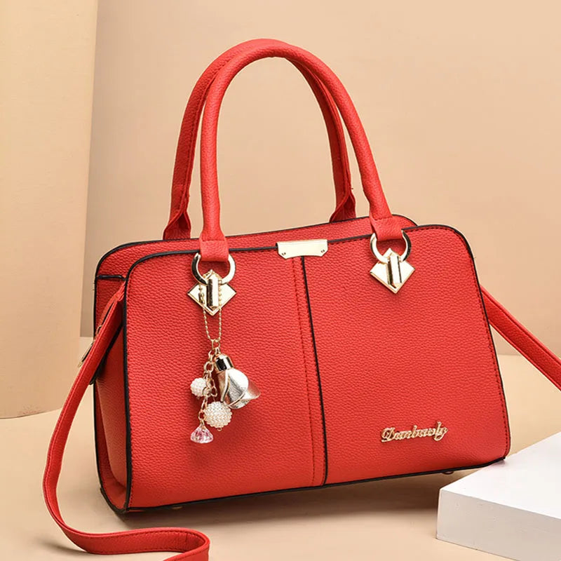 Luxury Leather Tote Handbag for Women – Designer Shoulder Crossbody Bag