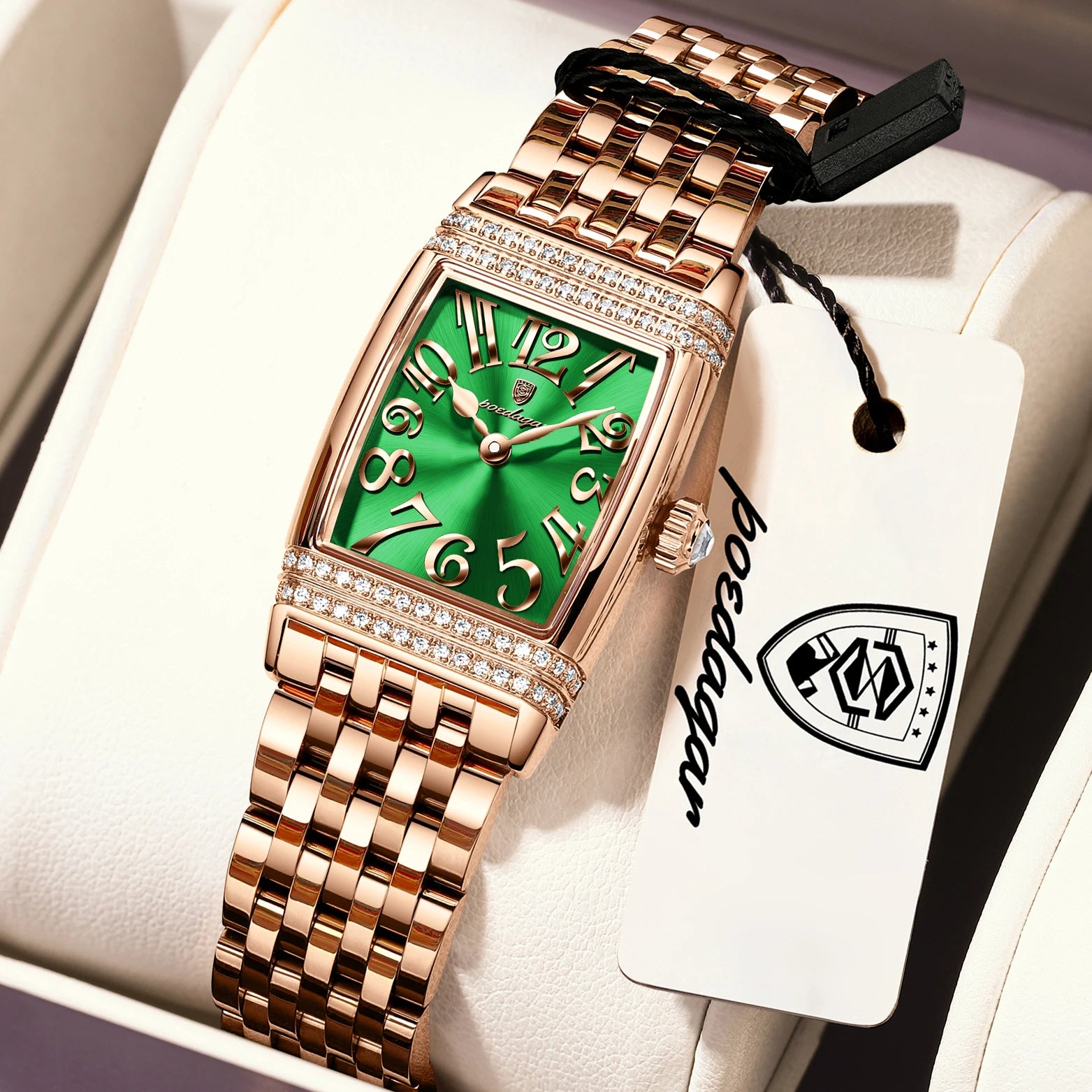 POEDAGAR Tonneau – Elegant Waterproof Ladies Watch
