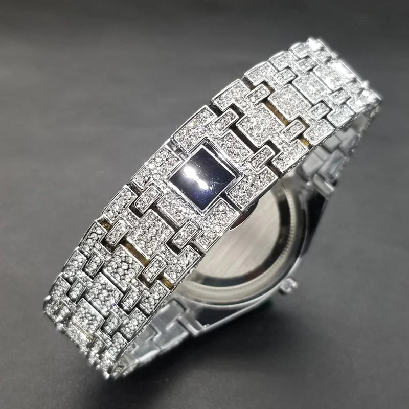 Gold Bling – Full Diamond Arabic Numeral Men’s Watch