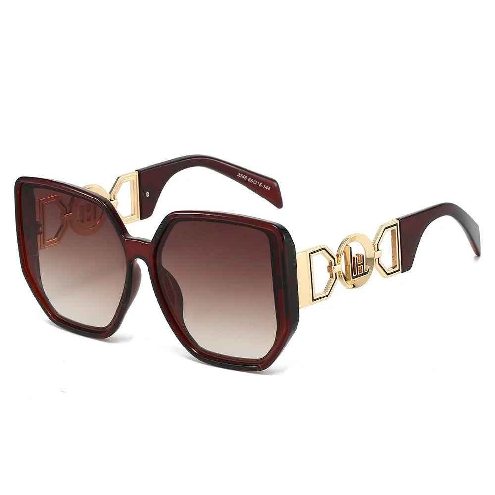 Hollow Square – Oversized UV400 Unisex Sunglasses