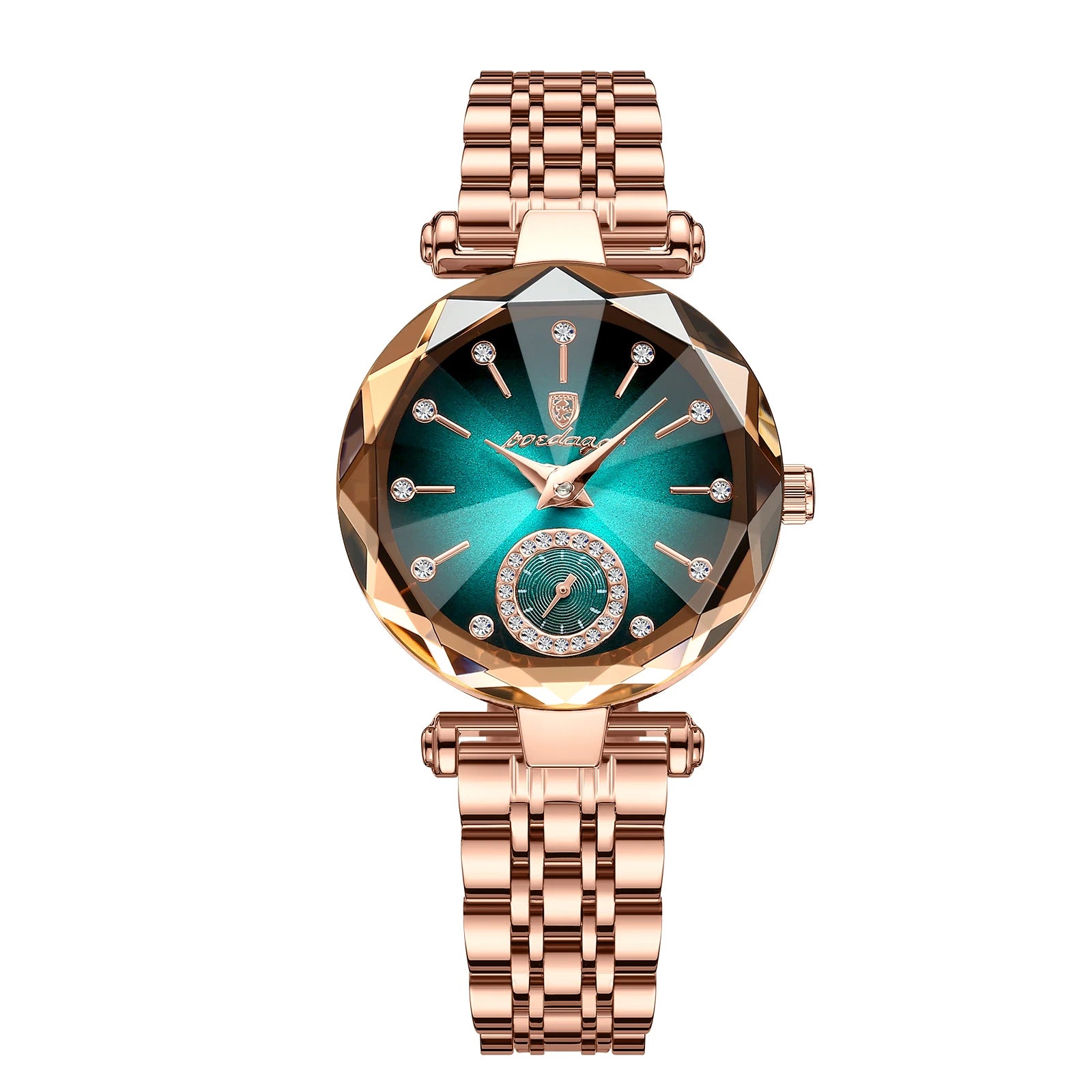 POEDAGAR Diamond – Luxury Round Dial Women’s Watch
