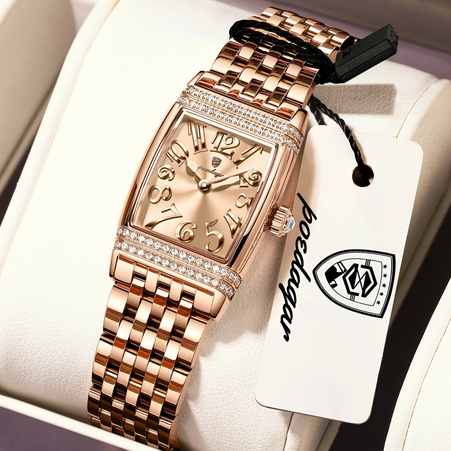 POEDAGAR Tonneau – Elegant Waterproof Ladies Watch
