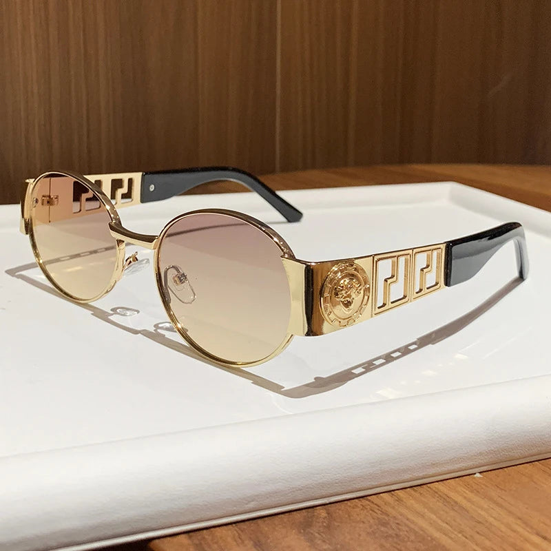 Oval Vintage – Metal Frame Unisex Sunglasses, 7 Colors