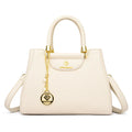 Woven Handle Leather Tote Bag for Women – Elegant Shoulder Crossbody Handbag