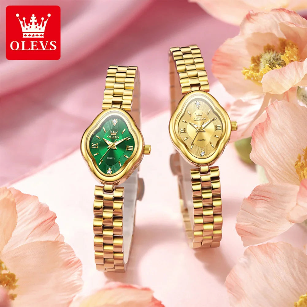 OLEVS Oval Retro – Luminous Roman Numeral Women’s Watch