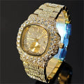 Iced Out – Luxury Diamond Men’s Gold Wristwatch