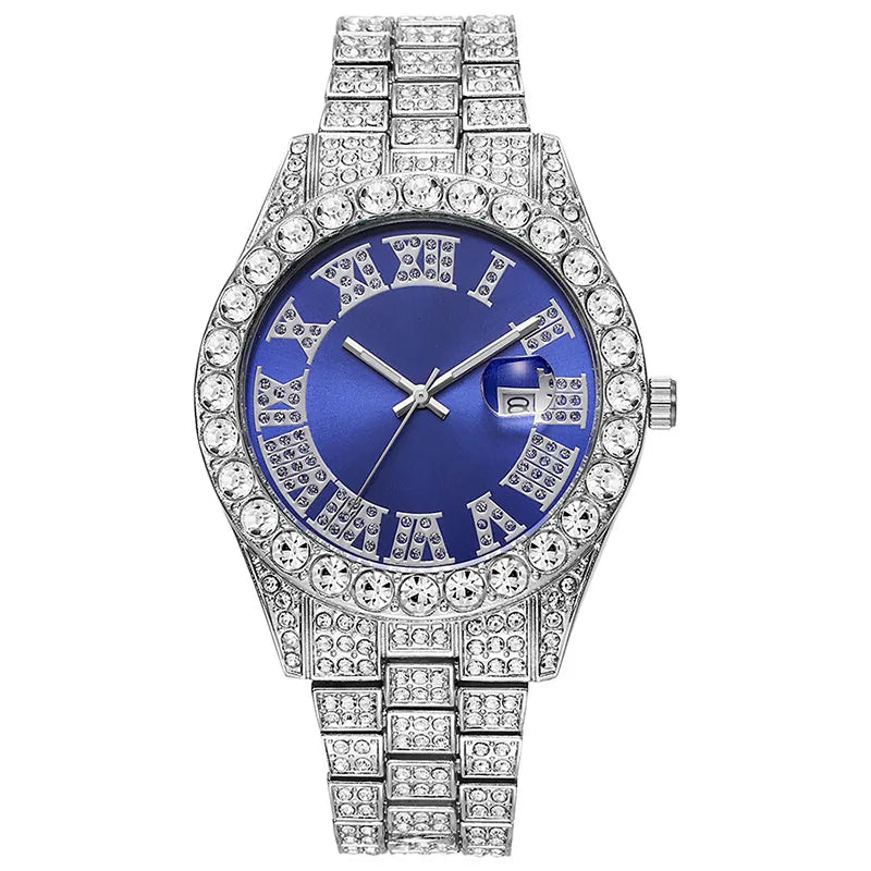 Hip-Hop King – Full Diamond Gold Men’s Statement Watch